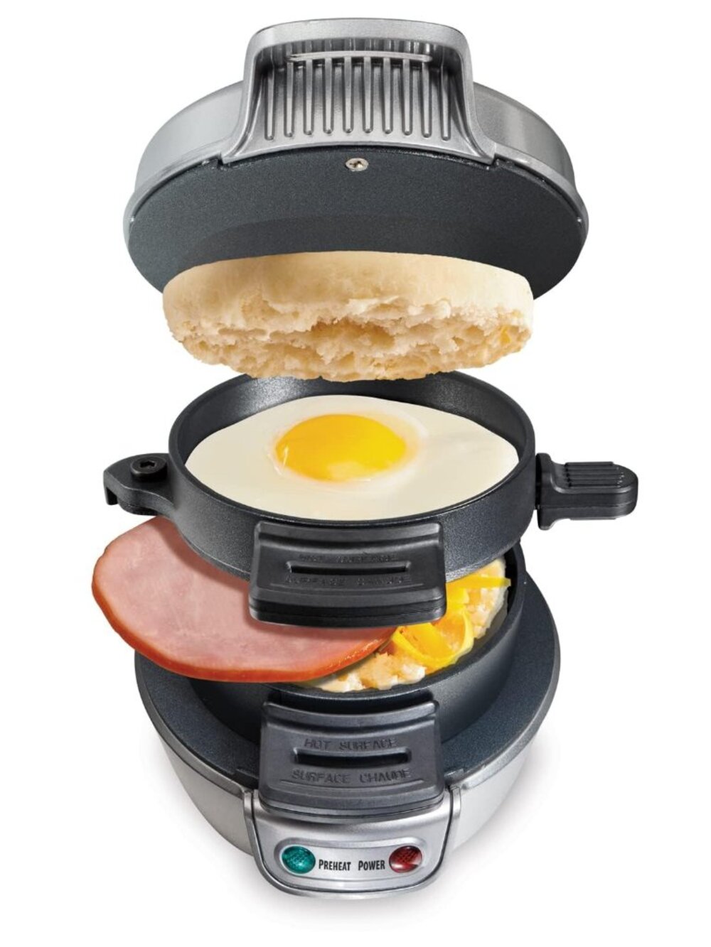 Hamilton Beach Breakfast Sandwich Maker with Egg Cooker Ring